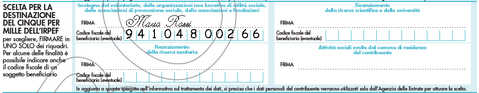 Fax simile modello UNICO 2006