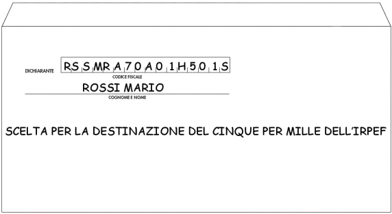 CUD 2006: busta per la consegna della scelta del cinque per mille CUD 2006: busta per la consegna della scelta del cinque per mille